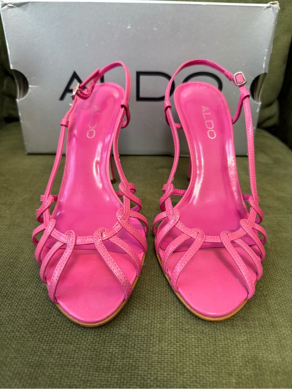 ALDO Hot Pink Strappy Slingback Heels